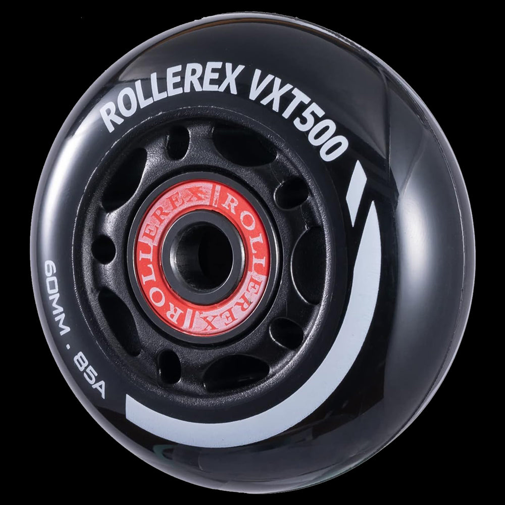 Rollerex VXT100 85A Kids Inline Skate Wheels 2-Pack 60-90mm - w/Bearings