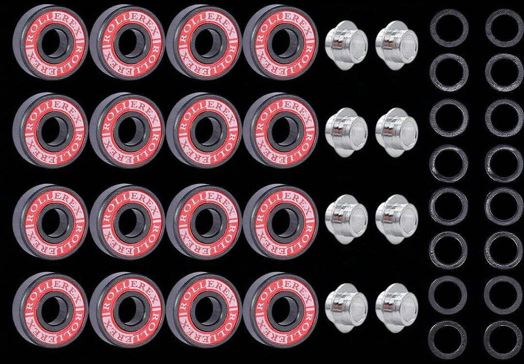 Rollerex Lollipop Boardwalk 85A Inline Wheels 8-Pack 72-90mm w/Bearings Set