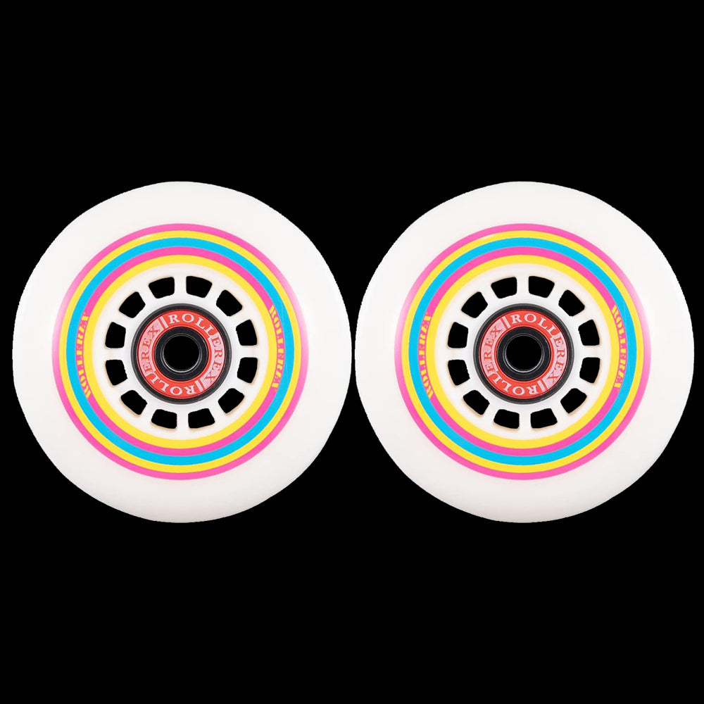 Rollerex Lollipop Boardwalk 85A Inline Wheels 2-Pack 72-90mm w/Bearings Set
