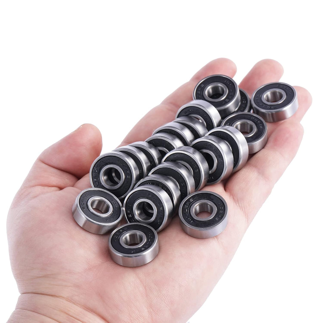 Rollerex Titan 608-2RS Skate Bearings 20-Pack ABEC-5 / ABEC-1 - Pre-Lubricated