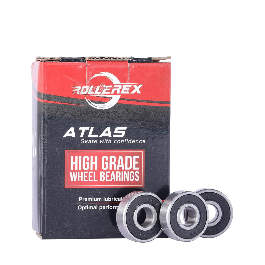 Rollerex Titan 608-2RS Skate Bearings 20-Pack ABEC-5 / ABEC-1 - Pre-Lubricated