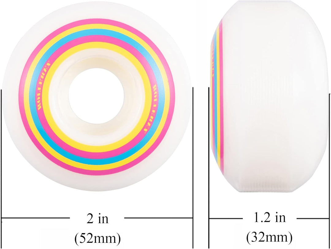 Rollerex Lollipop Boardwalk 92A 52mm Skateboard Wheels 4-Pack - 32mm Width
