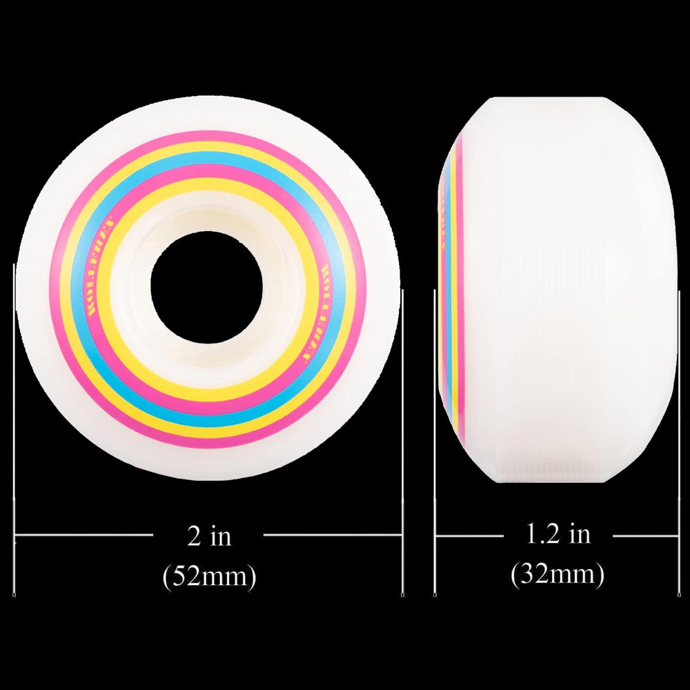Rollerex Lollipop Boardwalk 92A 52mm Skateboard Wheels 4-Pack - 32mm Width