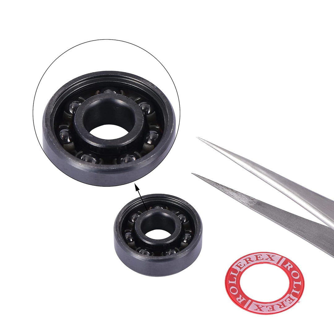 Rollerex Titan 608-2RS Ceramic Skate Bearings 8-Pack ABEC-7 - Silicon Nitride