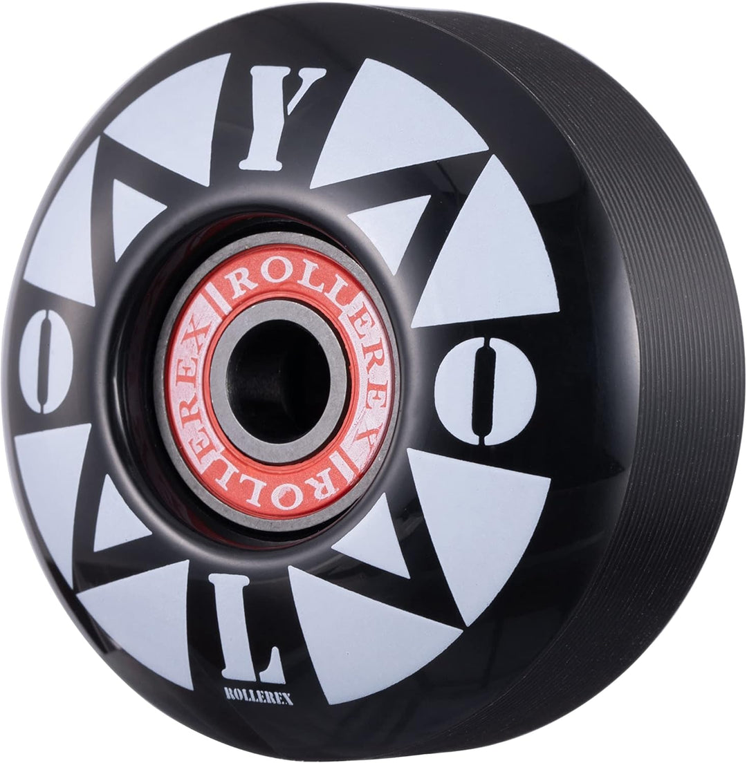 Rollerex YOLO 92A 52mm Skateboard Wheels 4-Pack w/Bearings - 32mm Width