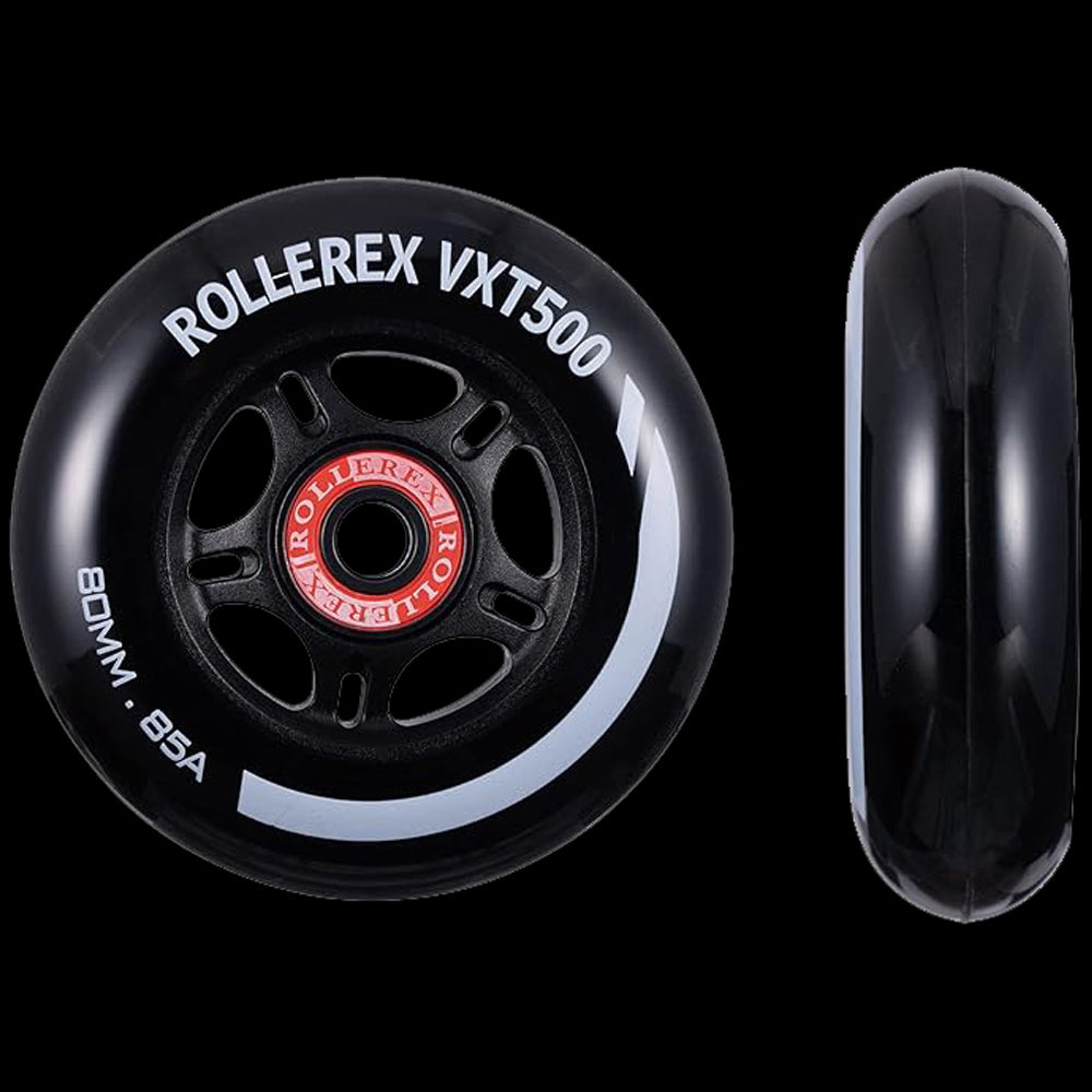 Rollerex VXT500 85A Inline Wheels 2-Pack w/Bearings 72-80mm - 6 Colors