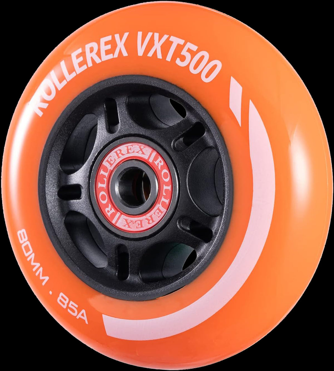Rollerex VXT500 85A Inline Wheels 2-Pack w/Bearings 72-80mm - 6 Colors