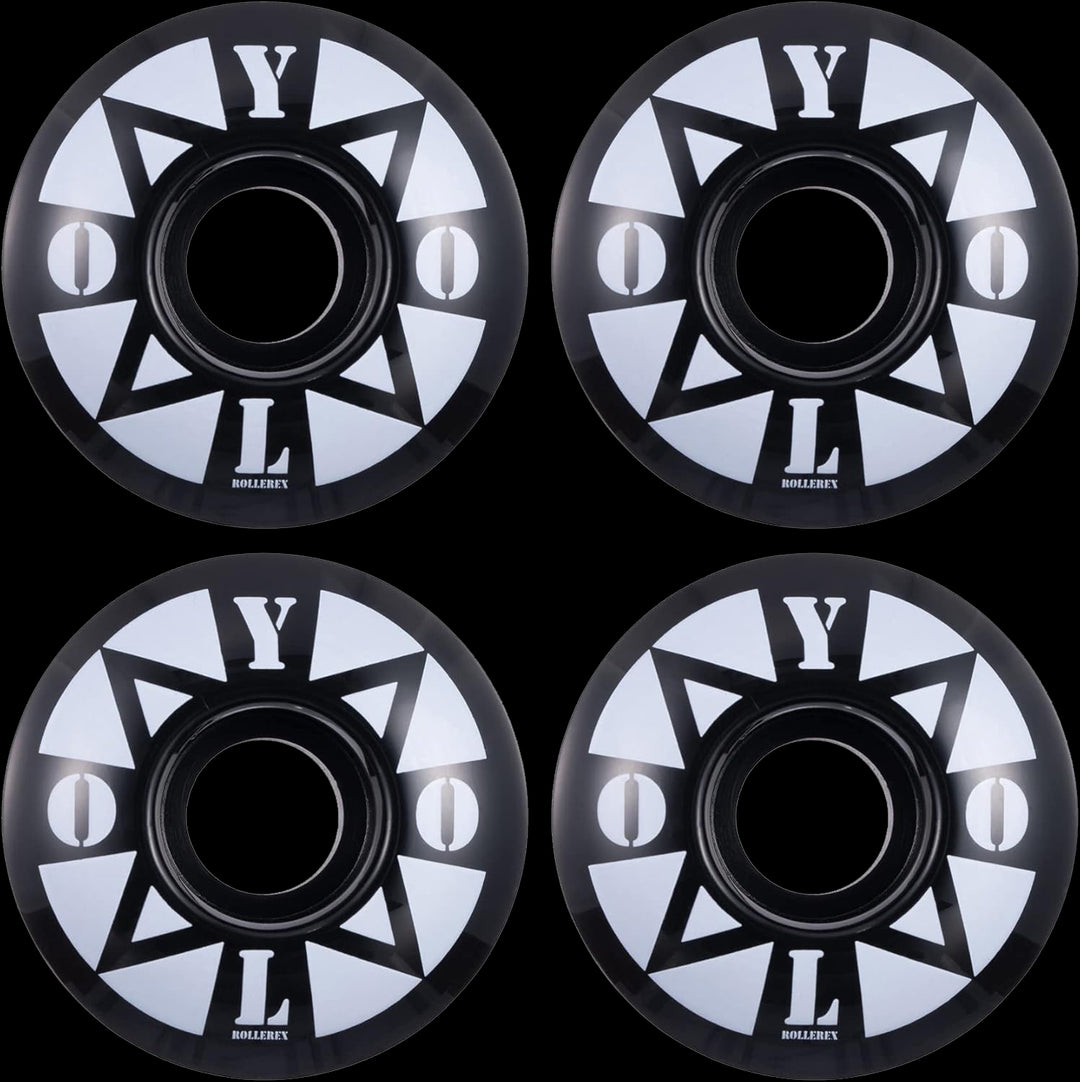 Rollerex YOLO 92A 52mm Skateboard Wheels 4-Pack - 32mm Width Cruiser Wheels