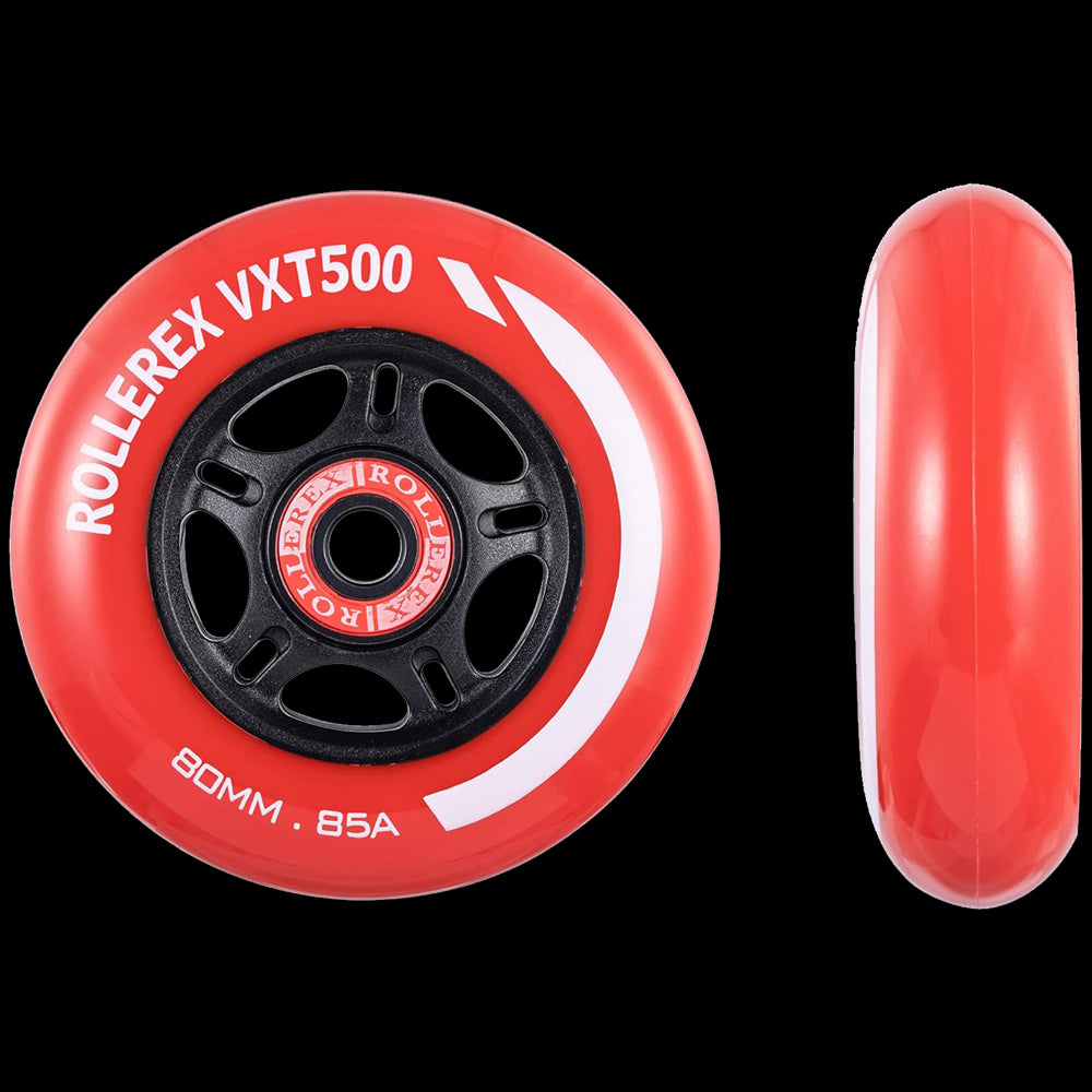 Rollerex VXT500 85A Inline Wheels 2-Pack w/Bearings 72-80mm - 6 Colors