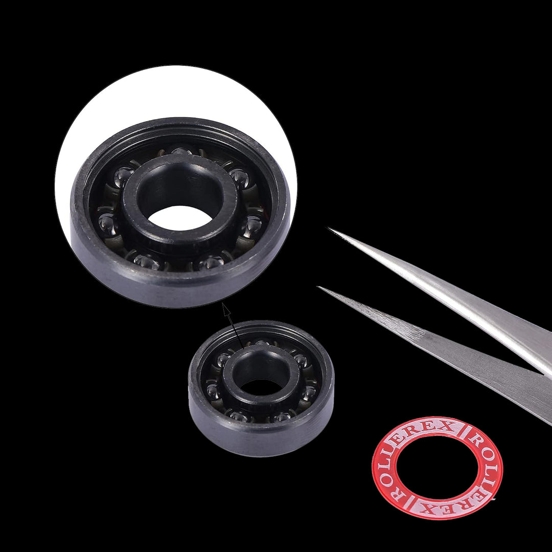 Rollerex Apollo 608-2RS Skate Bearings 8-Pack ABEC-1 - Chrome Steel