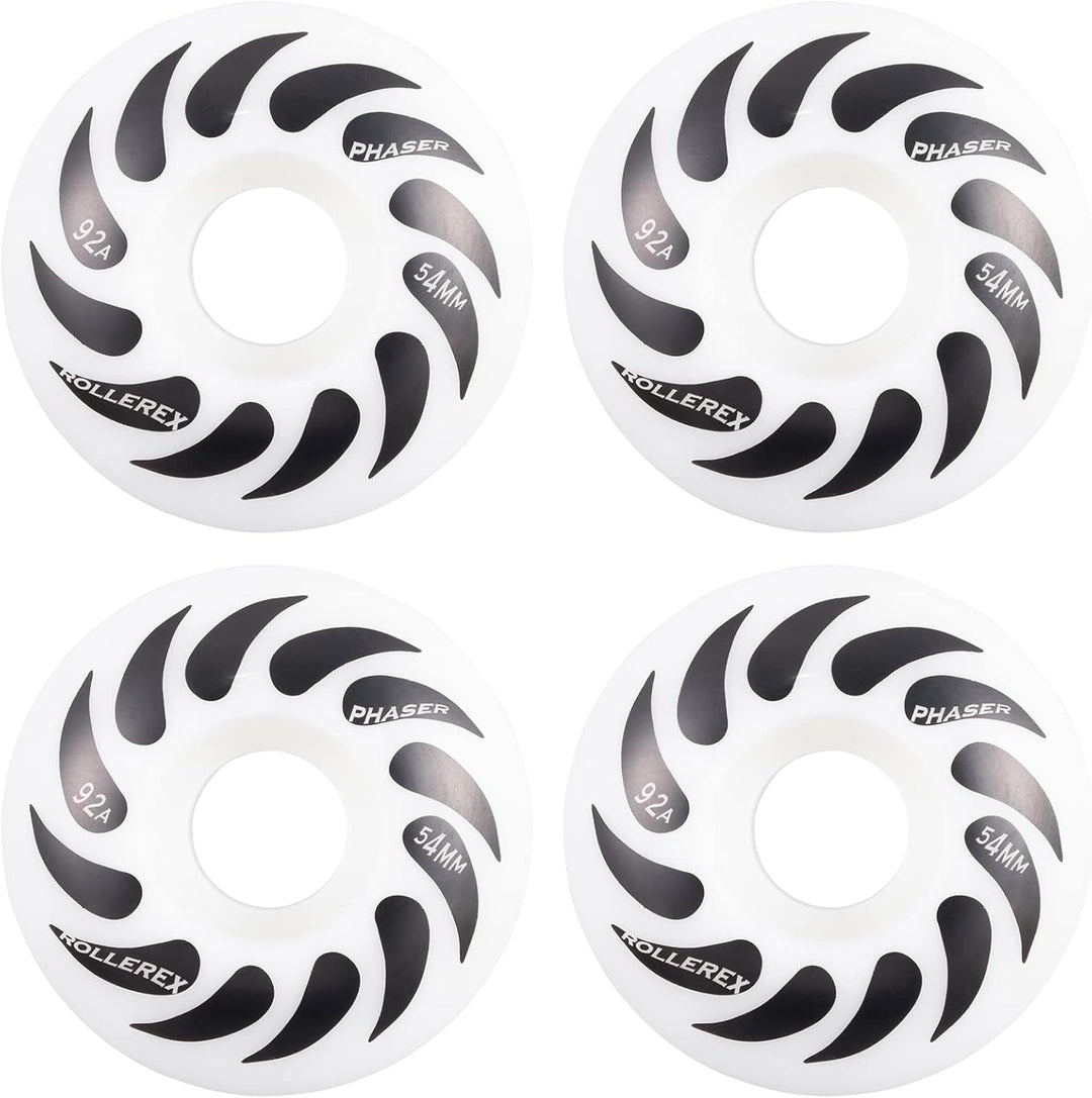 Rollerex Phaser 92A 54mm Skateboard Wheels 4-Pack 32mm Width - 3 Colors