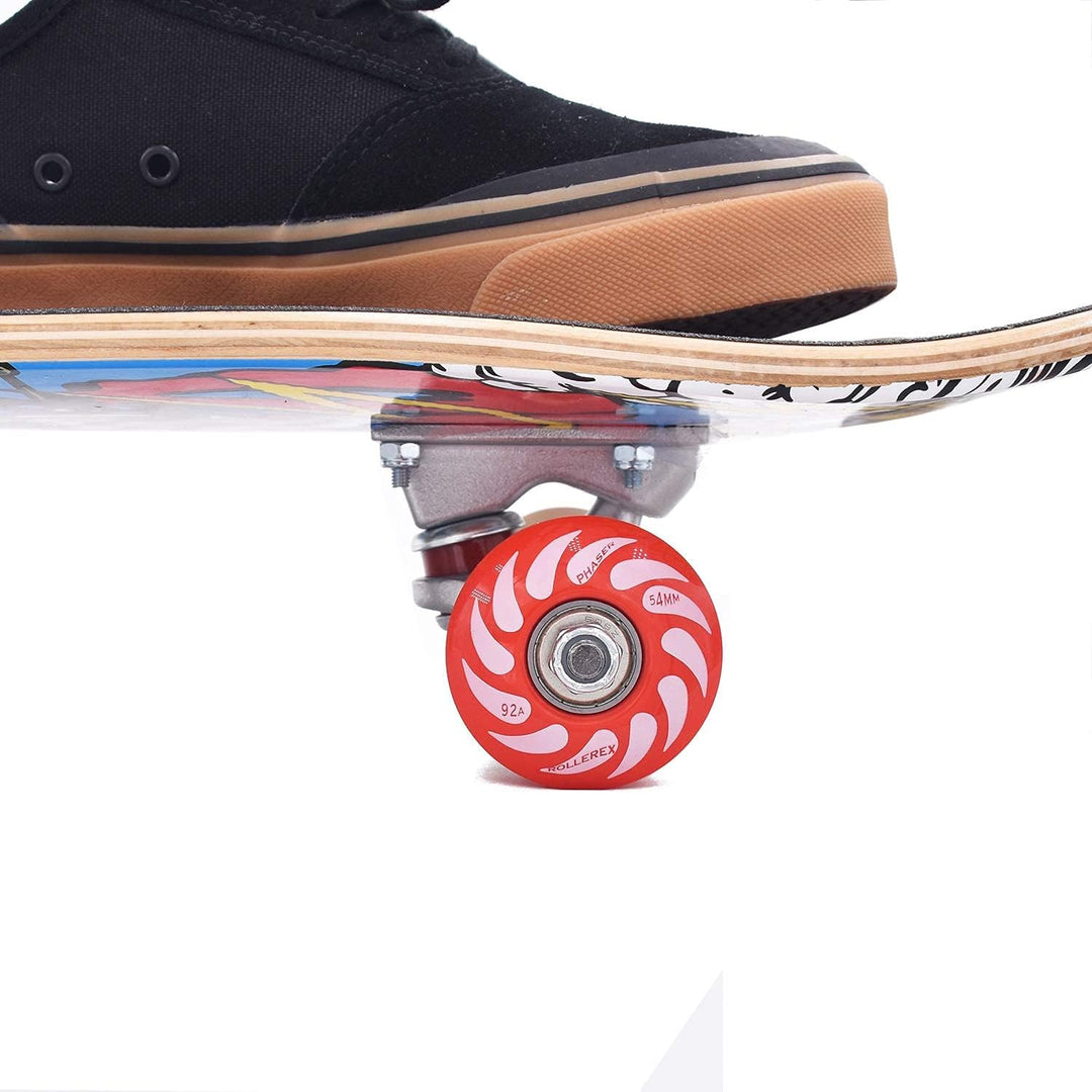 Rollerex Phaser 92A 54mm Skateboard Wheels 4-Pack w/Bearings - 3 Colors