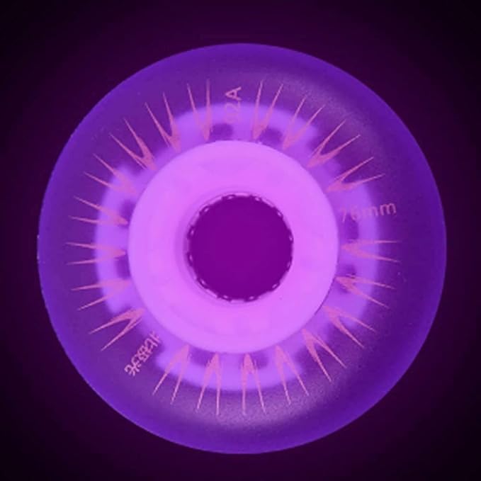 Rollerex Glowrider 92A LED Light-Up Inline Wheels 2-Pack 72-80mm - 4 Colors