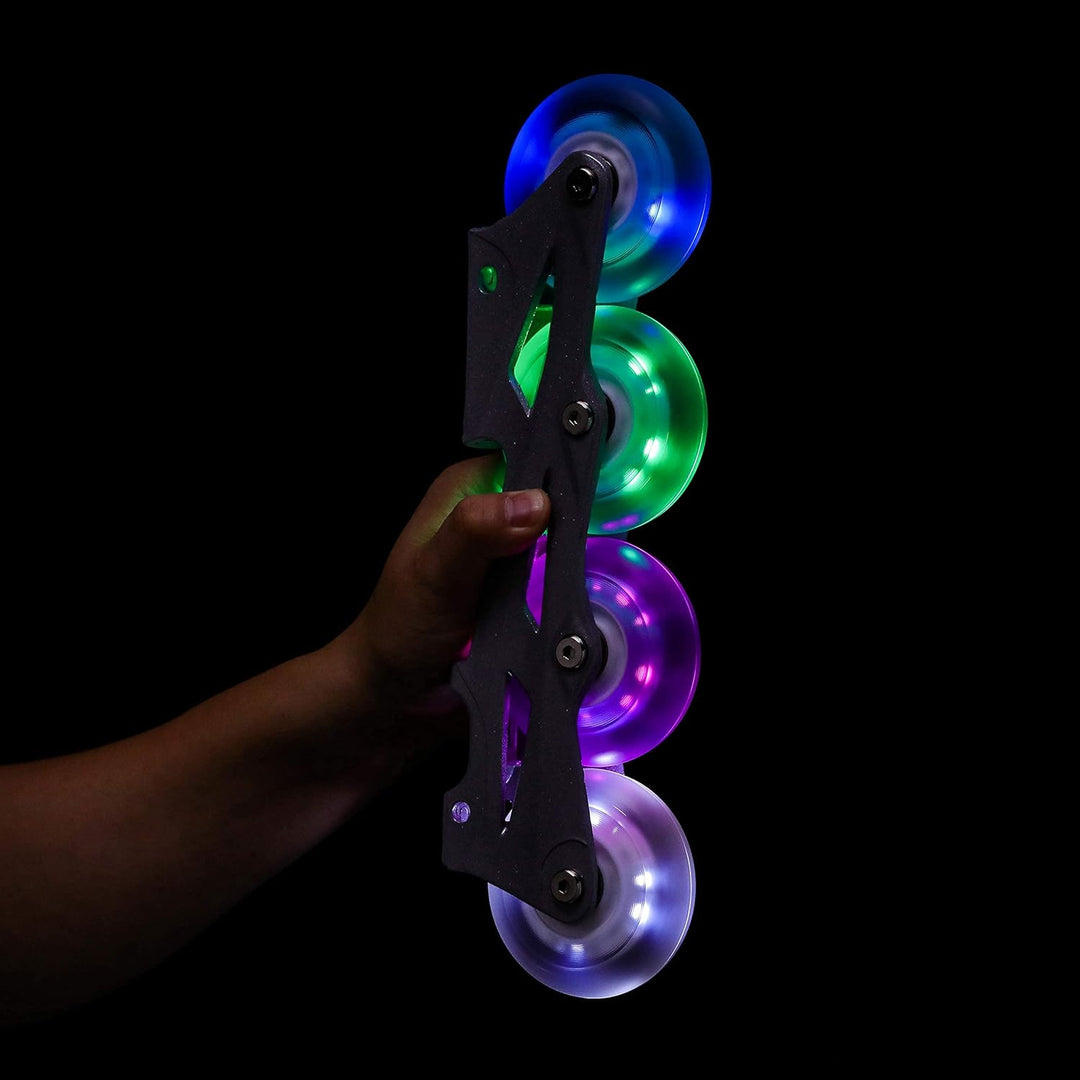 Rollerex Glowrider 92A LED Light-Up Inline Wheels 2-Pack 72-80mm - 4 Colors