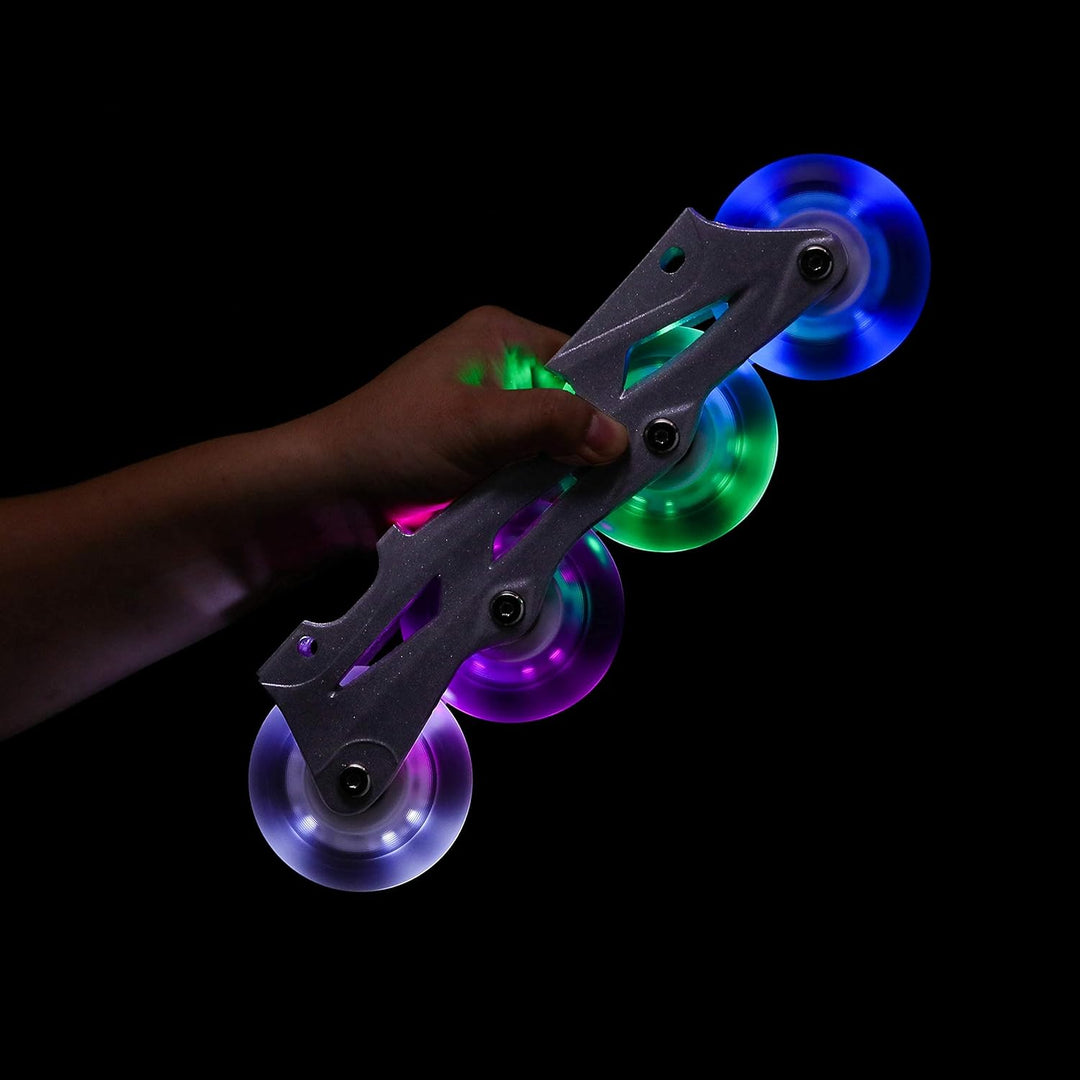 Rollerex Glowrider 92A LED Light-Up Inline Wheels 2-Pack 72-80mm - 4 Colors