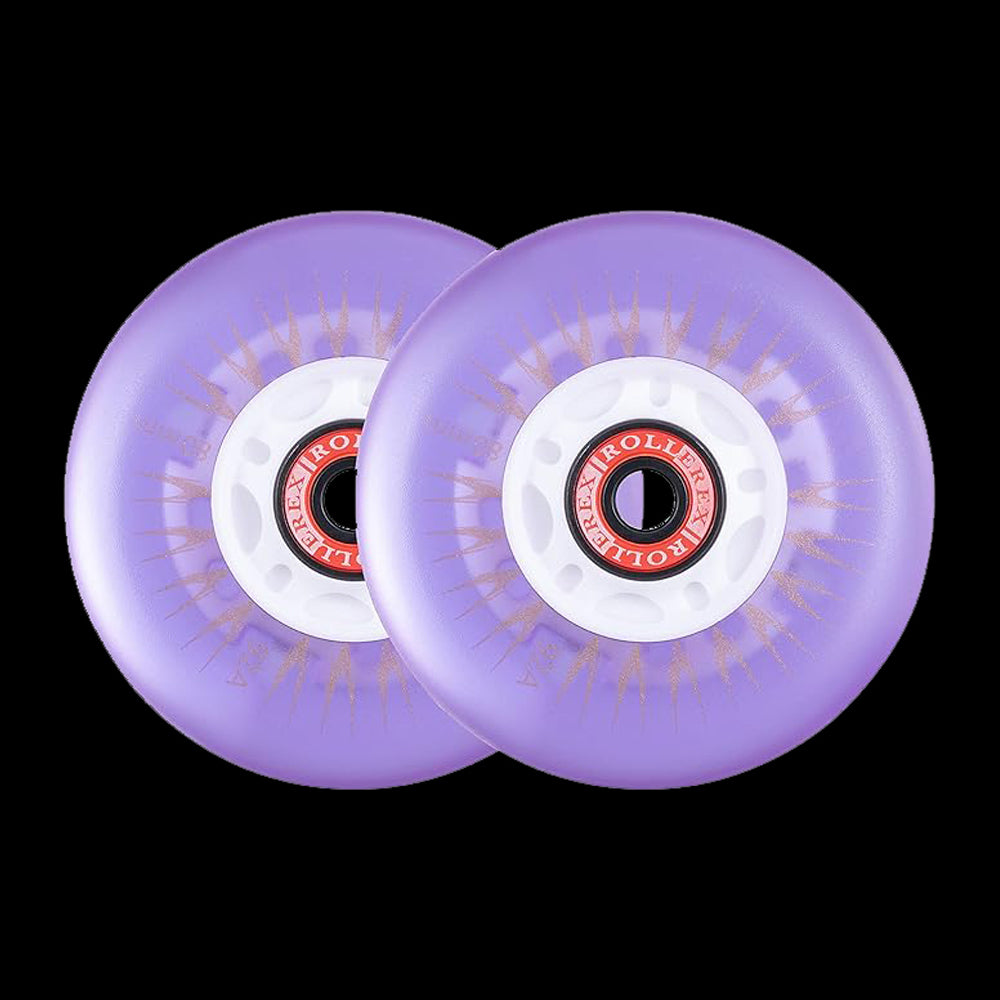 Rollerex Glowrider 92A LED Light-Up Inline Wheels 2-Pack 72-80mm - 4 Colors