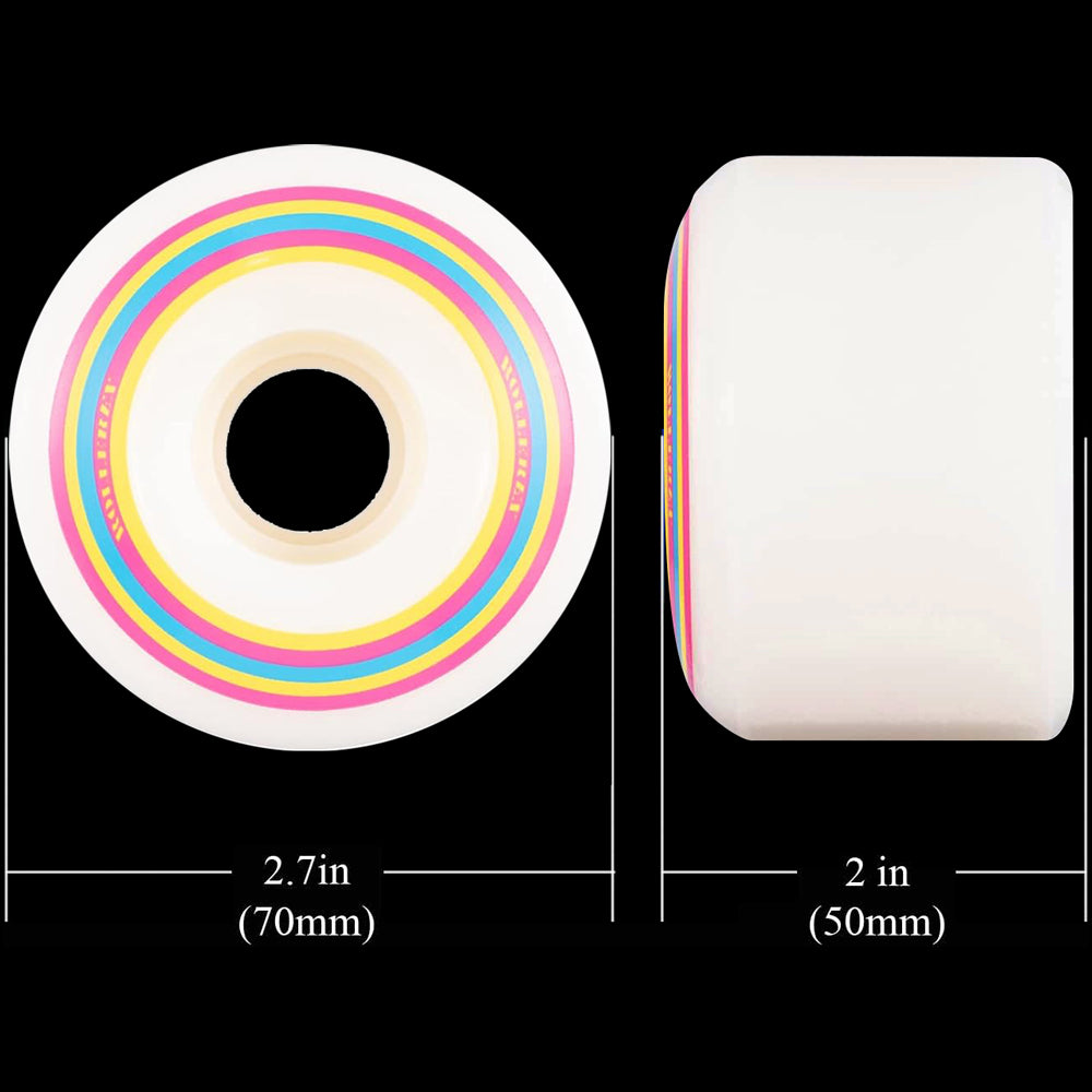 Rollerex Lollipop Boardwalk 76A 70mm Longboard Wheels 4-Pack - Smooth Cruiser