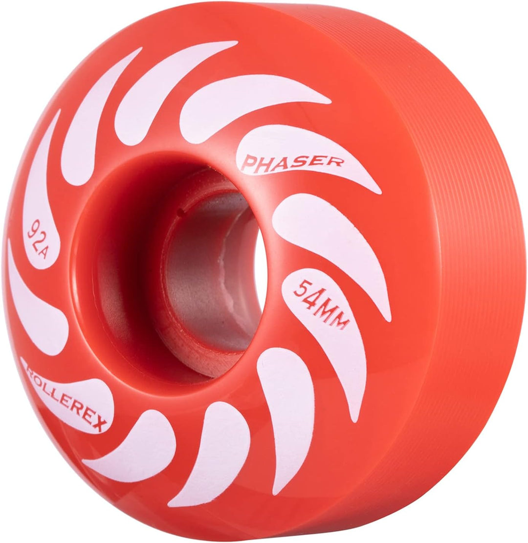 Rollerex Phaser 92A 54mm Skateboard Wheels 4-Pack 32mm Width - 3 Colors