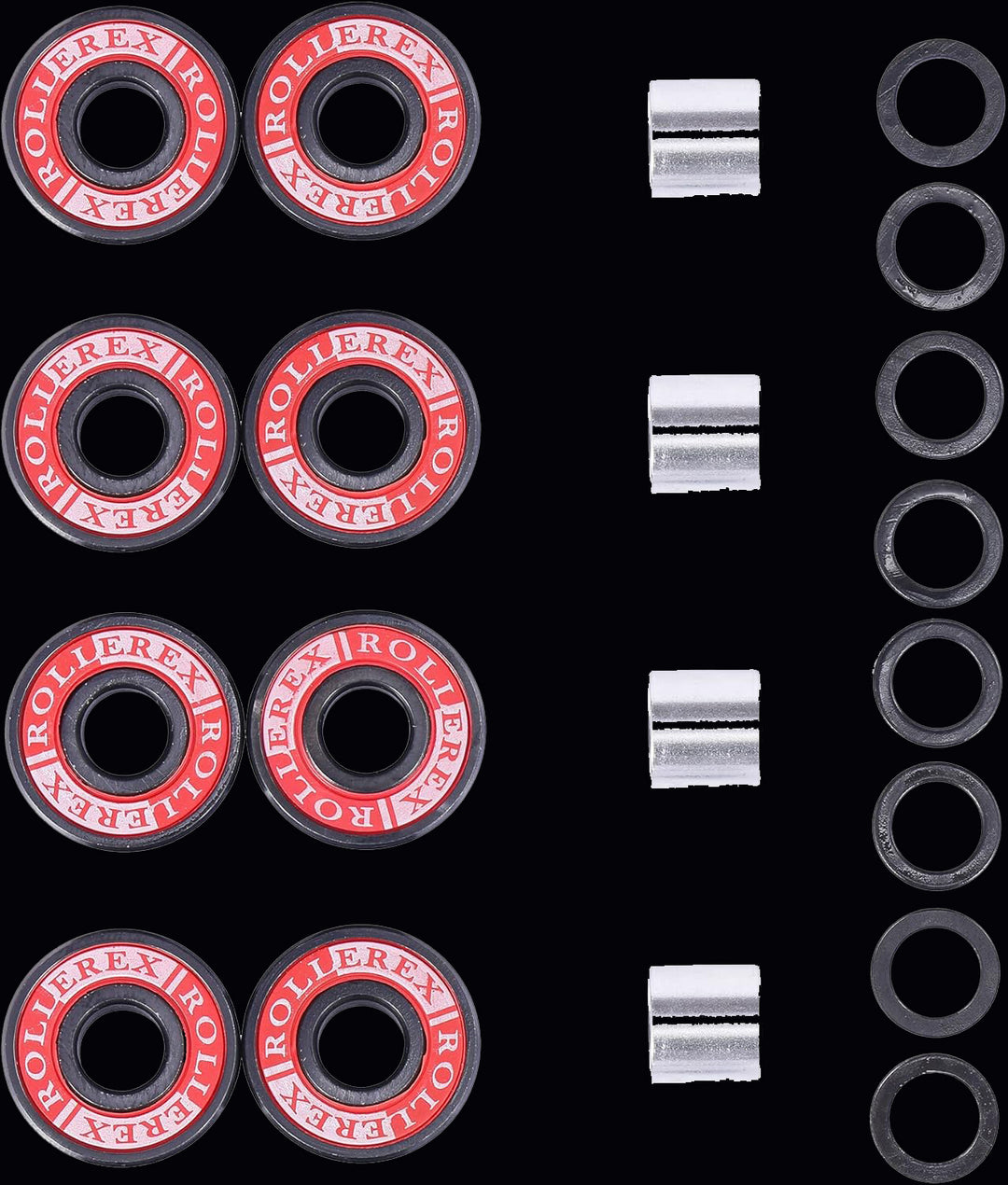 Rollerex YOLO 76A 70mm Longboard Wheels 4-Pack w/Bearings - For Cruising & Carving