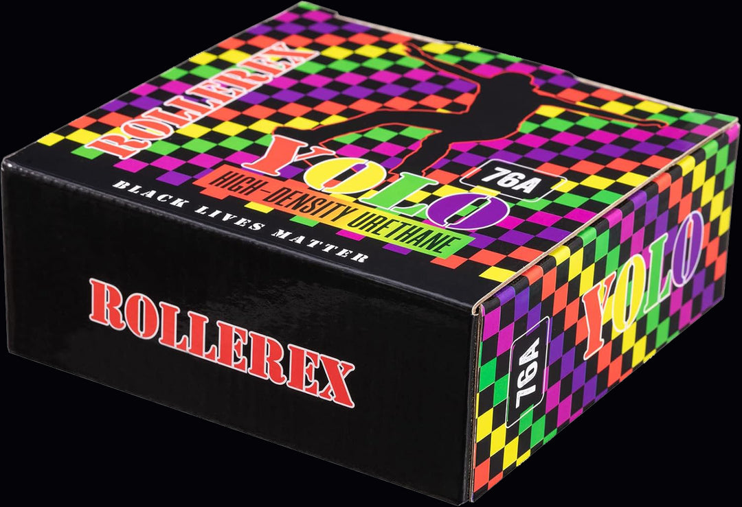 Rollerex YOLO 76A 70mm Longboard Wheels 4-Pack w/Bearings - For Cruising & Carving