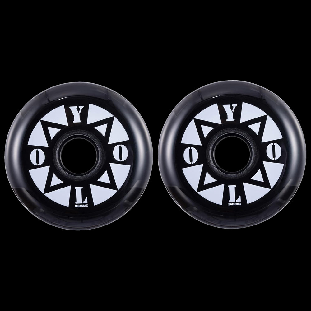 Rollerex YOLO 85A Inline Skate Wheels 2-Pack - 80mm Replacement Wheels