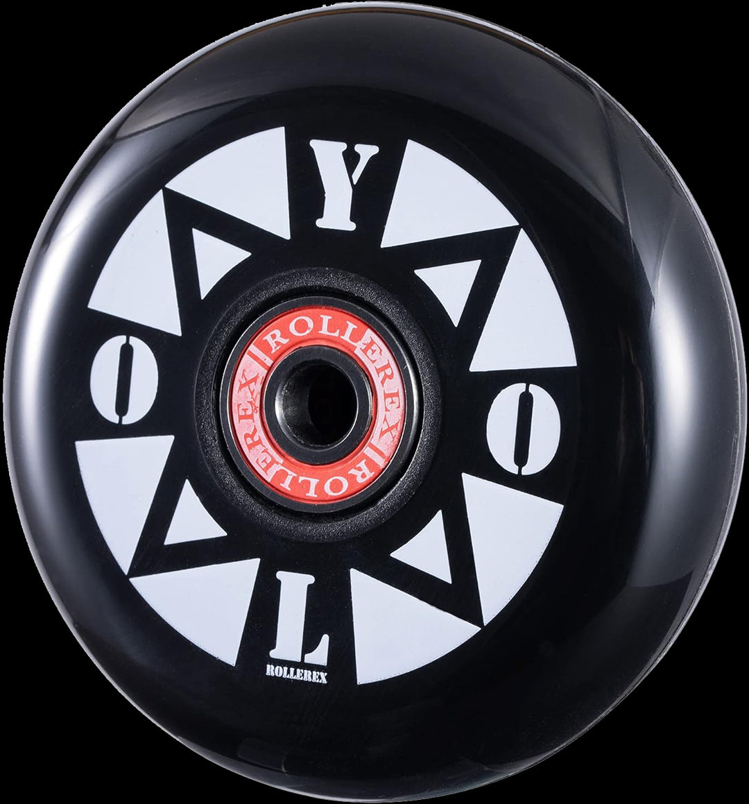 Rollerex YOLO 85A Inline Skate Wheels 8-Pack 80mm w/Bearings Set