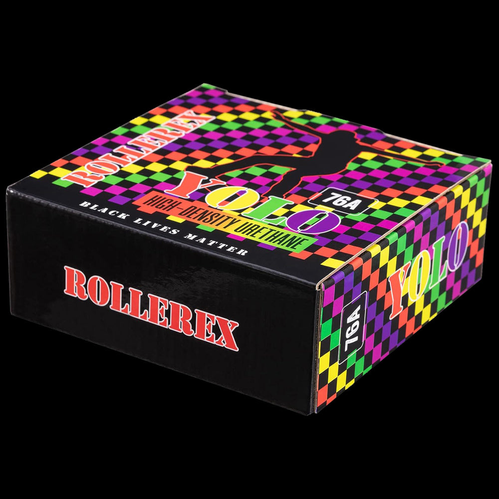 Rollerex YOLO 76A 70mm Longboard Wheels 4-Pack w/Bearings - For Cruising & Carving
