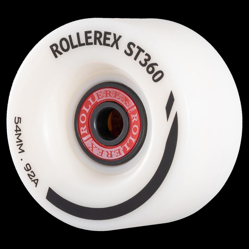Rollerex ST360 92A 54mm Roller Skate Wheels 8-Pack Optional Bearings Set