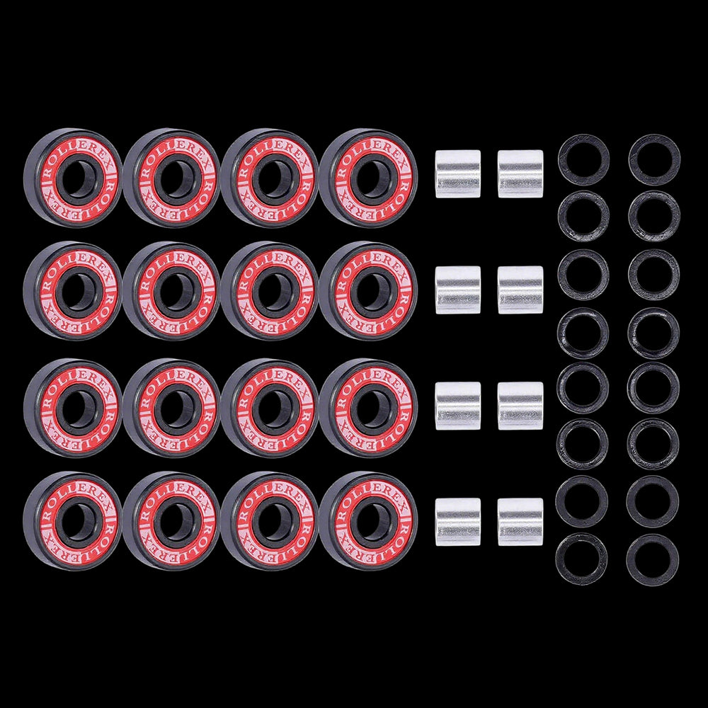 Rollerex ST360 92A 54mm Roller Skate Wheels 8-Pack Optional Bearings Set