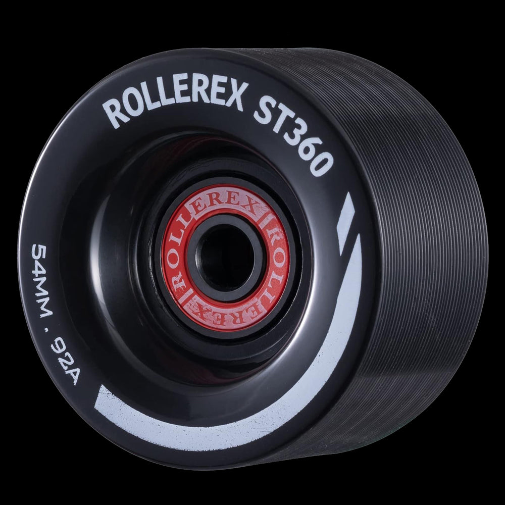 Rollerex ST360 92A 54mm Roller Skate Wheels 8-Pack Optional Bearings Set