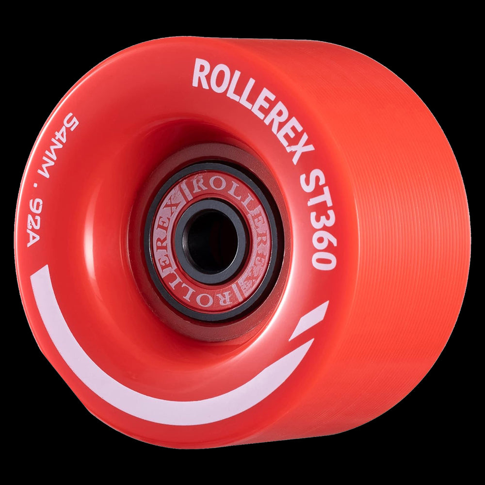 Rollerex ST360 92A 54mm Roller Skate Wheels 8-Pack Optional Bearings Set