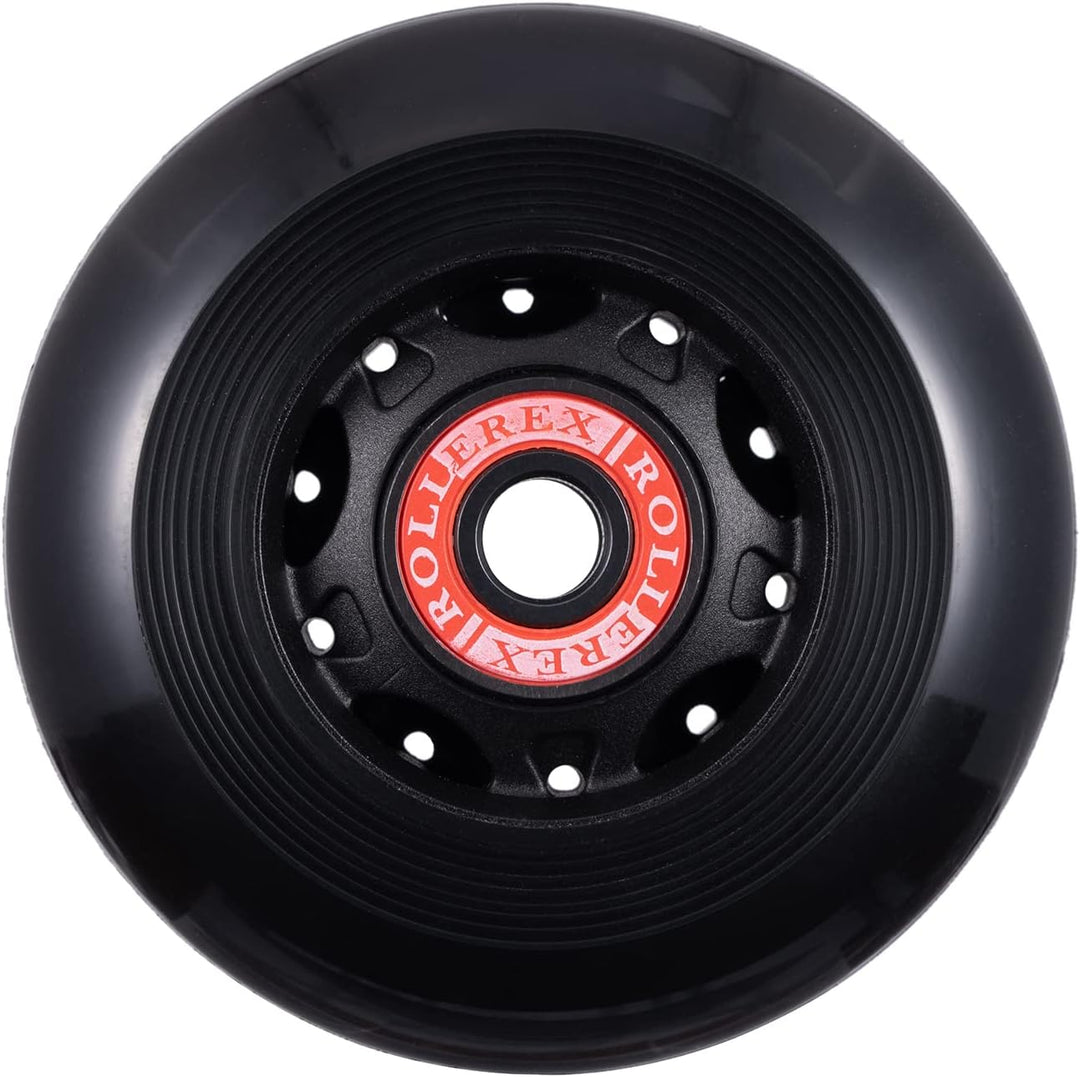Rollerex VXT500 Inline Skate Wheels 4-Pack 80mm 85A - Optional Bearings