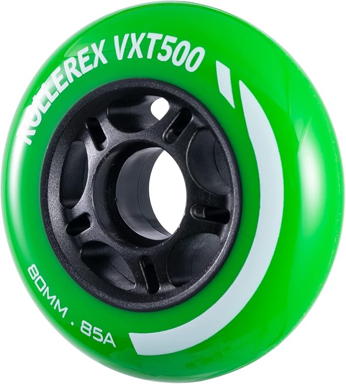 Rollerex VXT500 85A Inline Skate Wheels 8-Pack 72-80mm - 6 Colors
