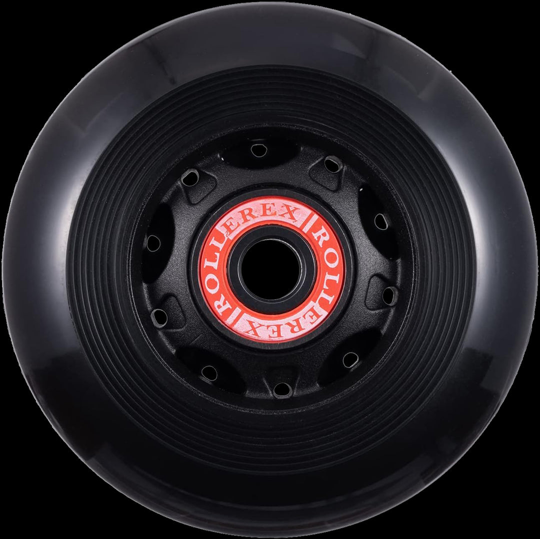 Rollerex VXT500 Inline Skate Wheels 4-Pack 80mm 85A - Optional Bearings