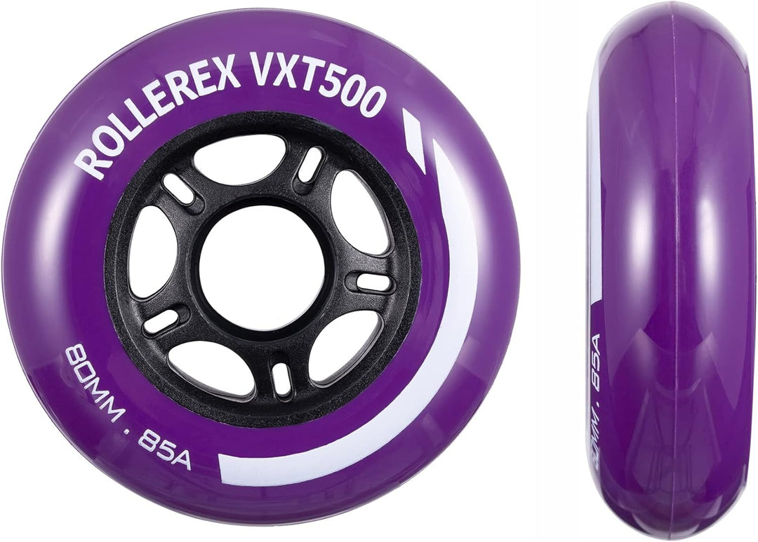 Rollerex VXT500 85A Inline Skate Wheels 2-Pack 72mm - 6 Colors