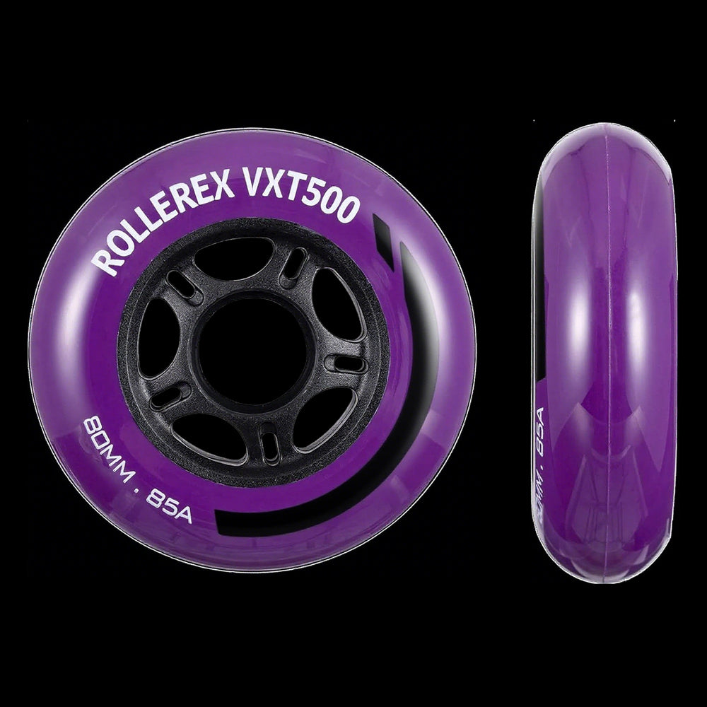 Rollerex VXT500 85A Inline Skate Wheels 2-Pack 72mm - 6 Colors