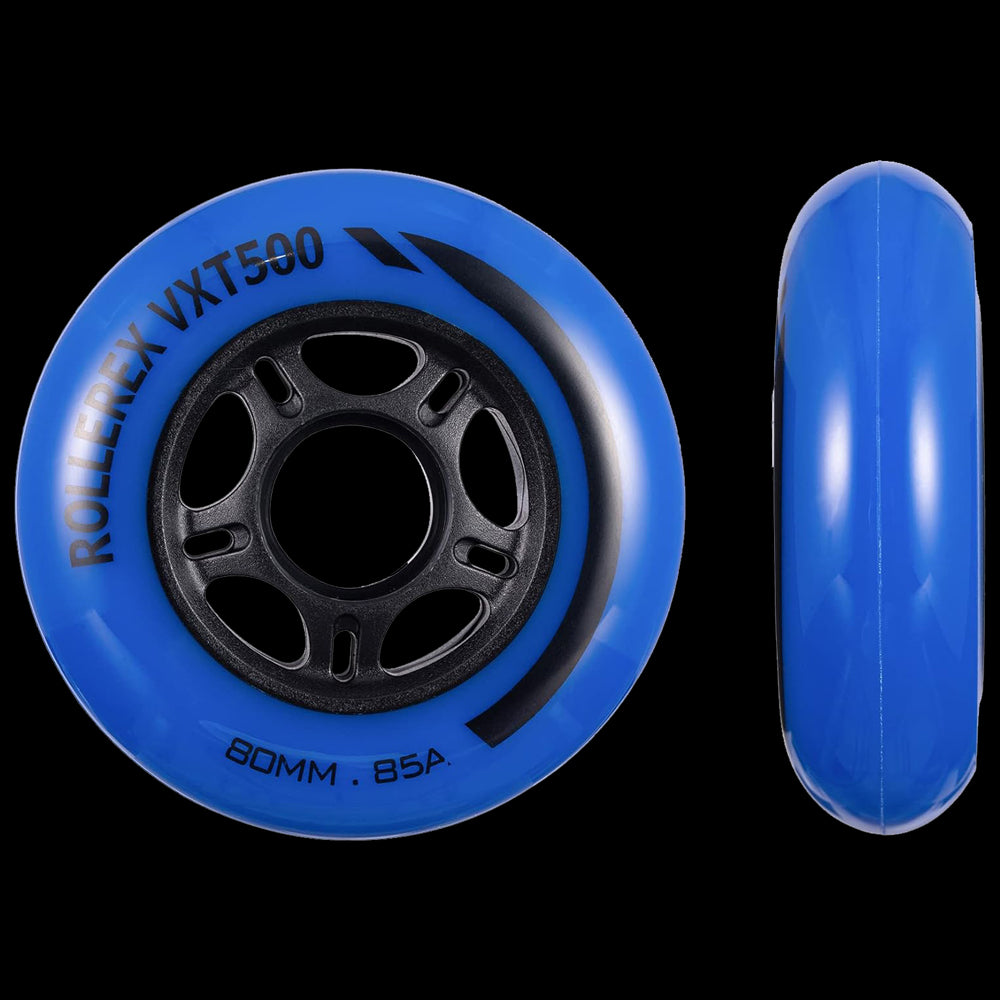 Rollerex VXT500 85A Inline Skate Wheels 2-Pack 72mm - 6 Colors