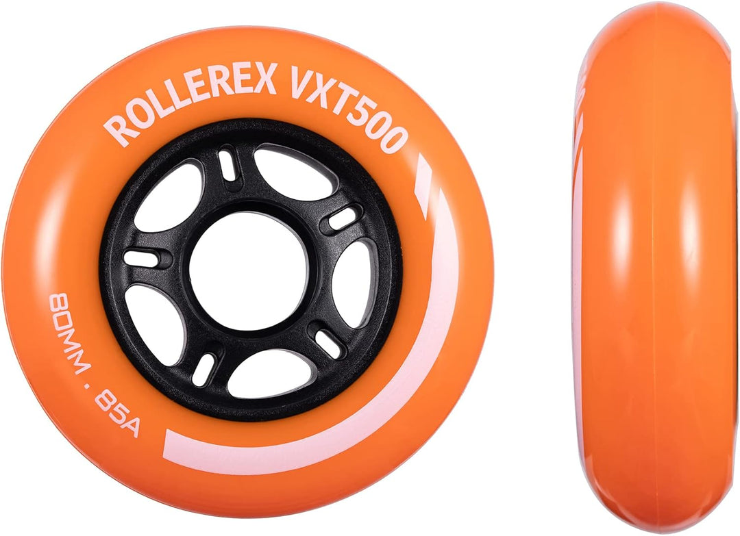 Rollerex VXT500 85A Inline Skate Wheels 2-Pack 72mm - 6 Colors