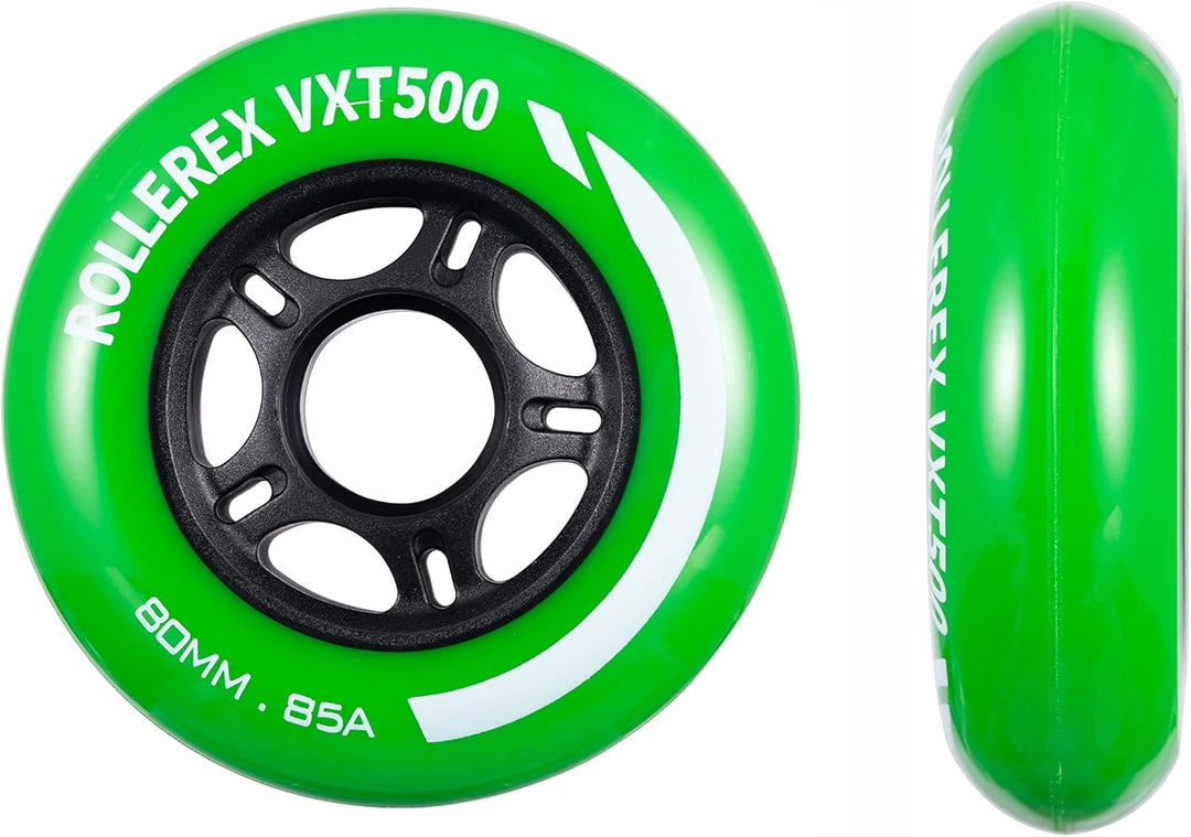 Rollerex VXT500 85A Inline Skate Wheels 2-Pack 72mm - 6 Colors
