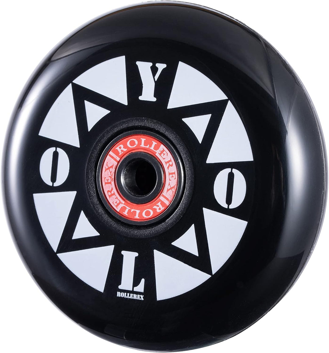 Rollerex YOLO 85A Inline Skate Wheels 2-Pack 80mm w/Bearings Set